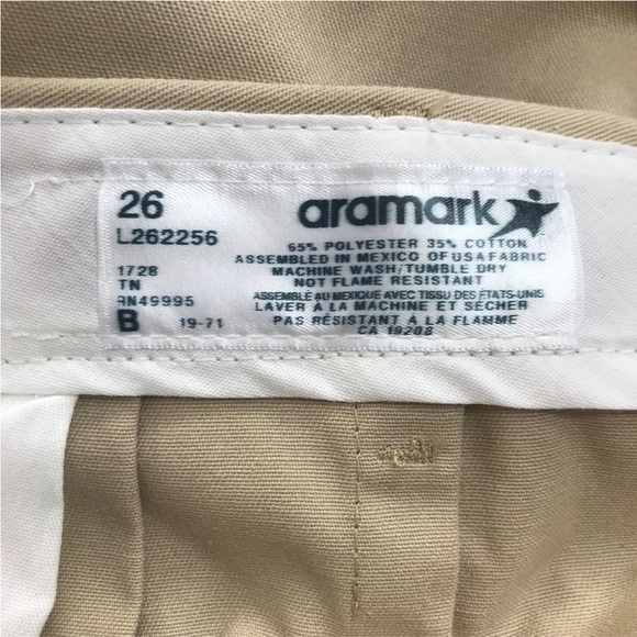 NEW Lot of 3 Aramark Pleated Work Uniform Pants Khaki Mens size 44 - Picture 5 of 6